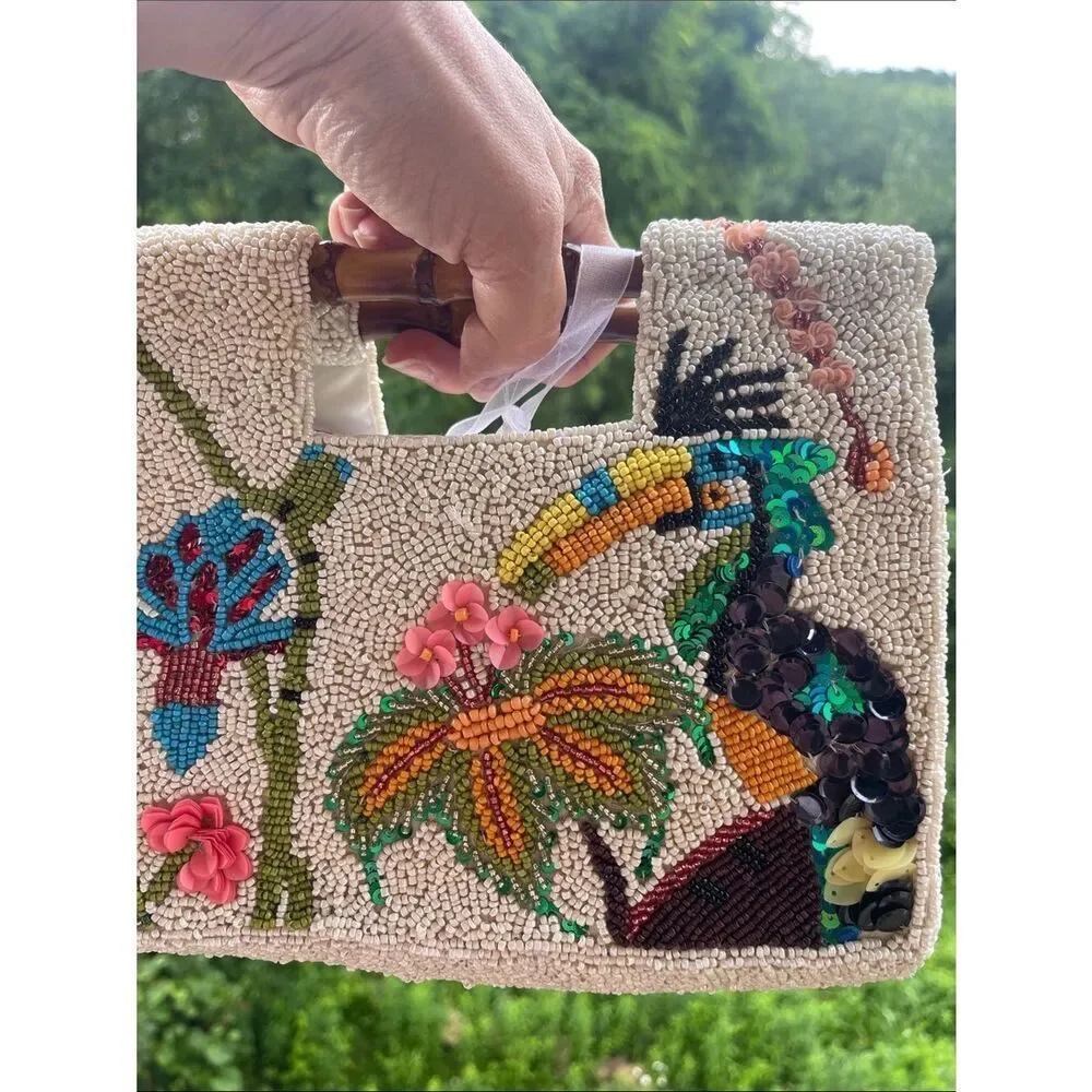 No Brand cream beaded